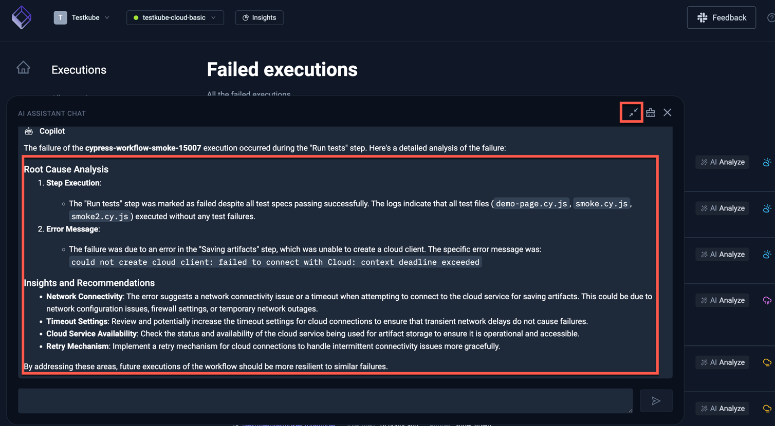 AI Analyze Result